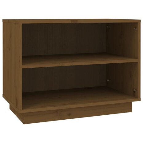Schoenenkast 60x34x45 cm massief grenenhout honingbruin 2