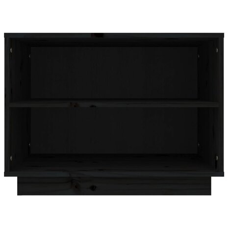 Schoenenkast 60x34x45 cm massief grenenhout zwart 5