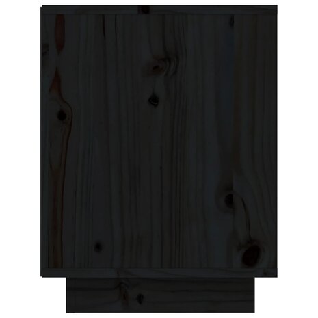 Schoenenkast 60x34x45 cm massief grenenhout zwart 6