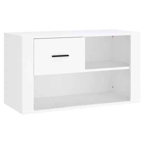 Schoenenkast 80x35x45 cm bewerkt hout wit 2