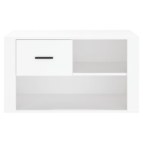 Schoenenkast 80x35x45 cm bewerkt hout wit 5
