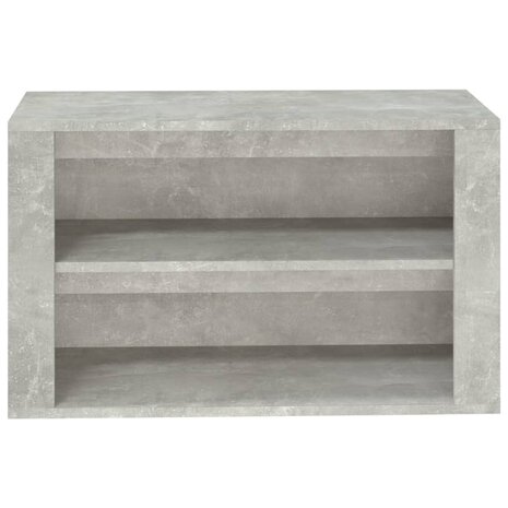 Schoenenkast 75x35x45 cm bewerkt hout betongrijs 5