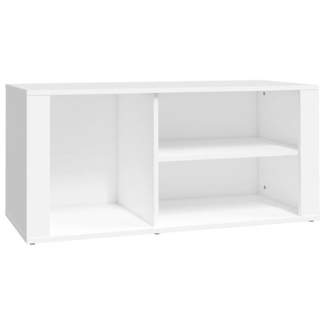 Schoenenkast 100x35x45 cm bewerkt hout wit 2