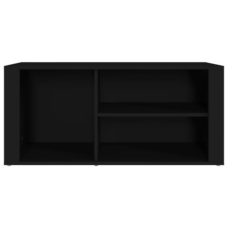 Schoenenkast 100x35x45 cm bewerkt hout zwart 5