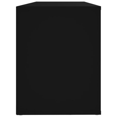 Schoenenkast 100x35x45 cm bewerkt hout zwart 6