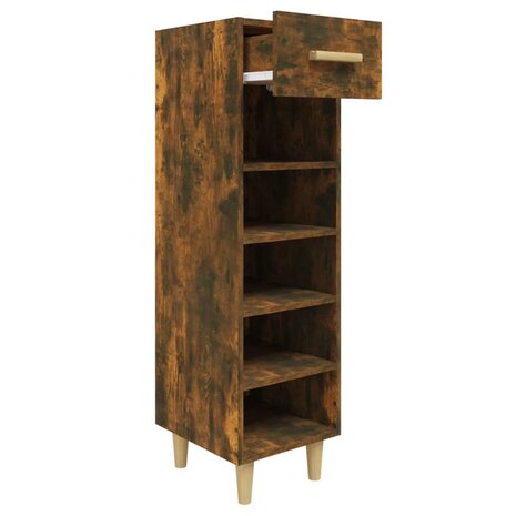 Schoenenkast 30x35x105 cm bewerkt hout gerookt eikenkleurig 3