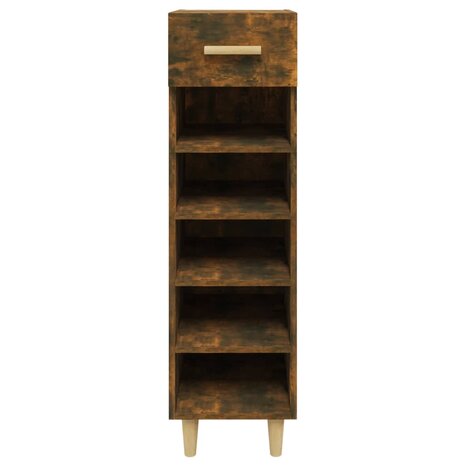 Schoenenkast 30x35x105 cm bewerkt hout gerookt eikenkleurig 4