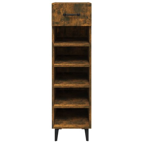 Schoenenkast 30x35x105 cm bewerkt hout gerookt eikenkleurig 4