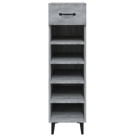 Schoenenkast 30x35x105 cm bewerkt hout grijs sonoma eikenkleur 4
