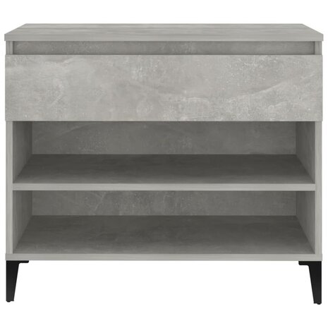 Schoenenkast 70x36x60 cm bewerkt hout betongrijs 7