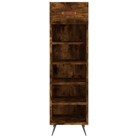Schoenenkast 30x35x105 cm bewerkt hout gerookt eikenkleurig 4