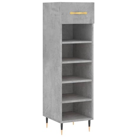 Schoenenkast 30x35x105 cm bewerkt hout betongrijs 2