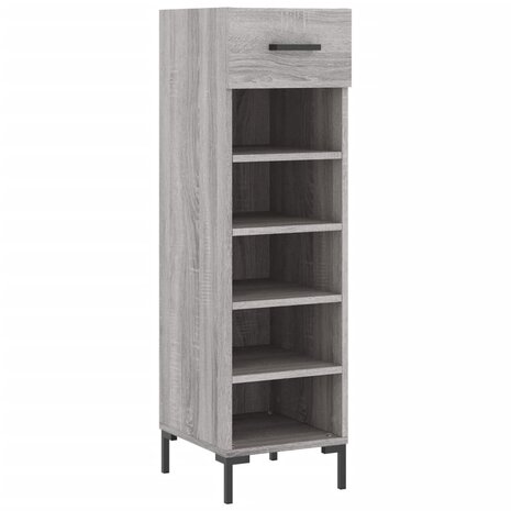 Schoenenkast 30x35x105 cm bewerkt hout grijs sonoma eikenkleur 2