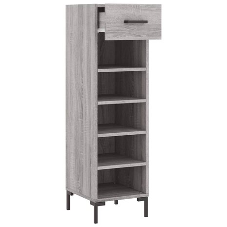 Schoenenkast 30x35x105 cm bewerkt hout grijs sonoma eikenkleur 5