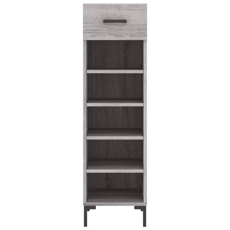 Schoenenkast 30x35x105 cm bewerkt hout grijs sonoma eikenkleur 6