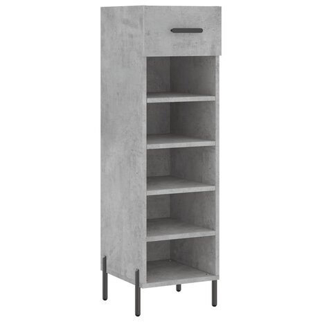 Schoenenkast 30x35x105 cm bewerkt hout betongrijs 2
