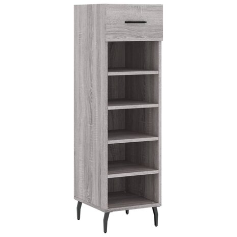 Schoenenkast 30x35x105 cm bewerkt hout grijs sonoma eikenkleur 2