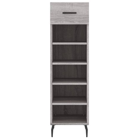 Schoenenkast 30x35x105 cm bewerkt hout grijs sonoma eikenkleur 6