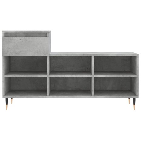 Schoenenkast 102x36x60 cm bewerkt hout betongrijs 5
