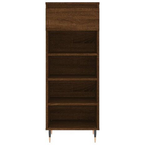 Schoenenkast 40x36x105 cm bewerkt hout bruin eikenkleur 5