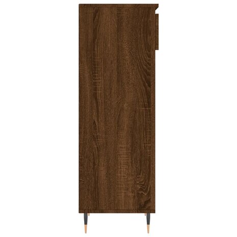 Schoenenkast 40x36x105 cm bewerkt hout bruin eikenkleur 7
