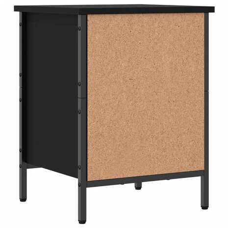 Schoenenkast 38x35x50 cm bewerkt hout zwart 6