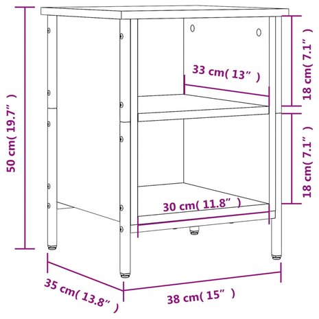 Schoenenkast 38x35x50 cm bewerkt hout sonoma eikenkleurig 9