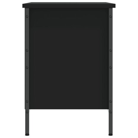 Schoenenkast 69x35x50 cm bewerkt hout zwart 5