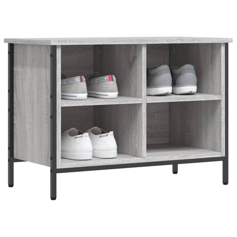 Schoenenkast 69x35x50 cm bewerkt hout grijs sonoma eikenkleurig 3