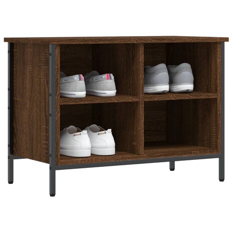 Schoenenkast 69x35x50 cm bewerkt hout bruin eikenkleur 3