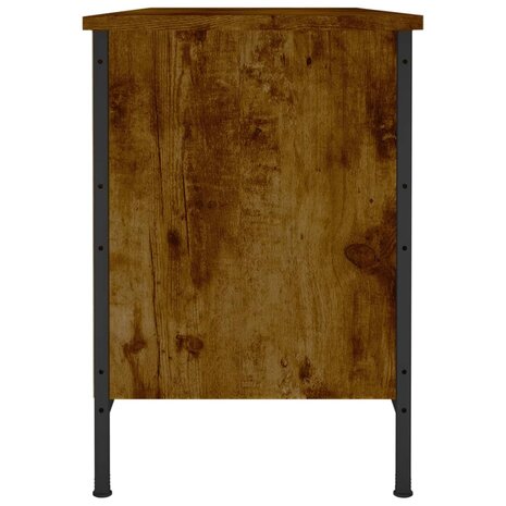 Schoenenkast 100x35x50 cm bewerkt hout gerookt eikenkleurig 6