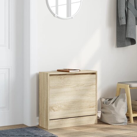 Schoenenkast 60x21x57 cm bewerkt hout sonoma eikenkleurig 3