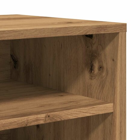 Schoenenkast 32x35x70 cm bewerkt hout artisanaal eikenkleur 8