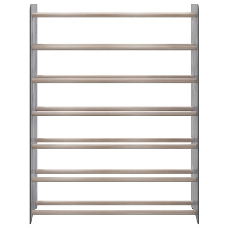 Schoenenrek 90x24x117 cm bewerkt hout grijs 3