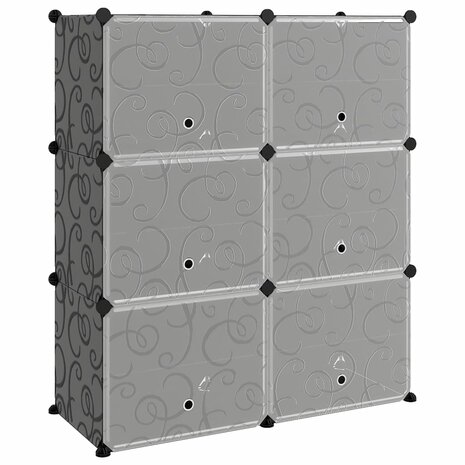 Schoenenrek 84,5x31x93,5 cm polypropeen zwart 2