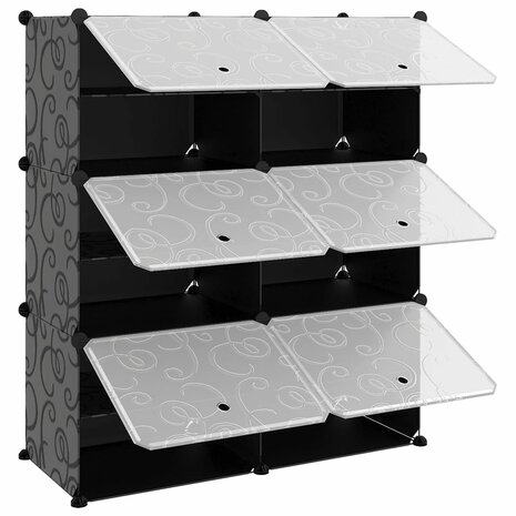 Schoenenrek 84,5x31x93,5 cm polypropeen zwart 6
