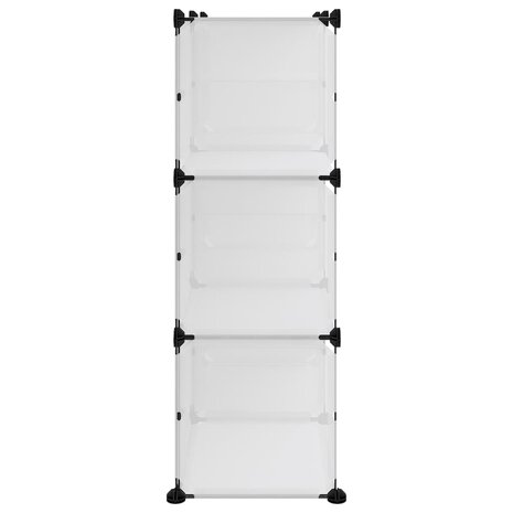 Schoenenrek 84x31,5x93 cm polypropeen transparant 4
