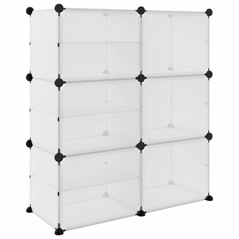 Schoenenrek 84x31,5x93 cm polypropeen transparant 5