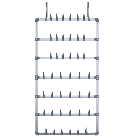 Schoenenrek hangend 66x13x139 cm zilverkleurig 3