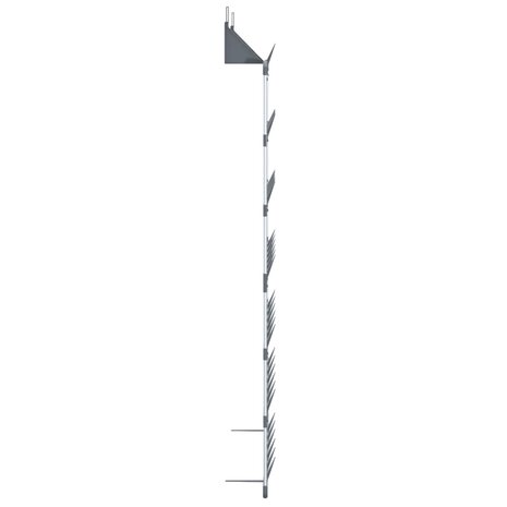 Schoenenrek hangend 66x13x139 cm zilverkleurig 4