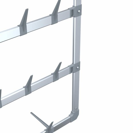 Schoenenrek hangend 66x13x139 cm zilverkleurig 5