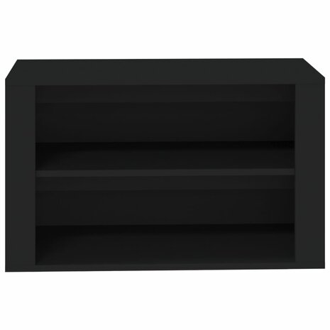 Schoenenrek 75x35x45 cm bewerkt hout zwart 5