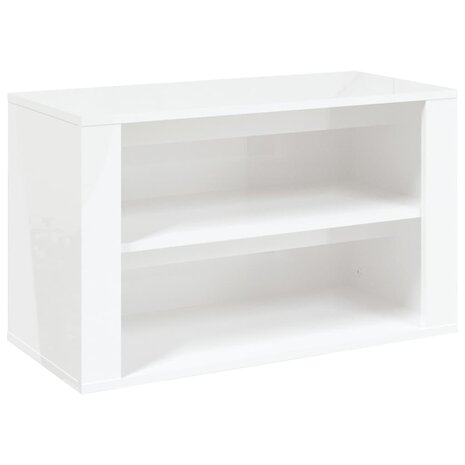 Schoenenrek 75x35x45 cm bewerkt hout hoogglans wit 2