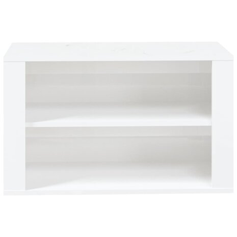 Schoenenrek 75x35x45 cm bewerkt hout hoogglans wit 5