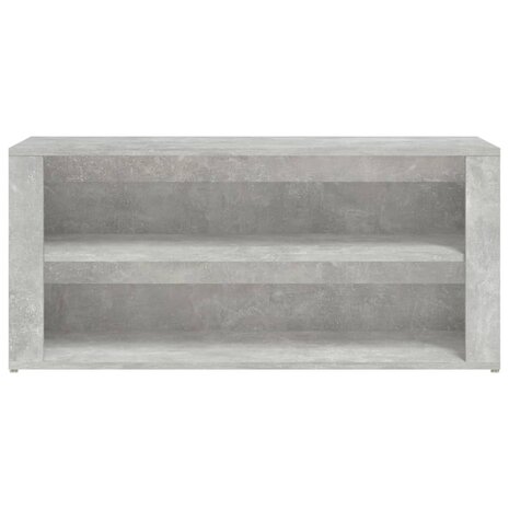 Schoenenrek 100x35x45 cm bewerkt hout betongrijs 5