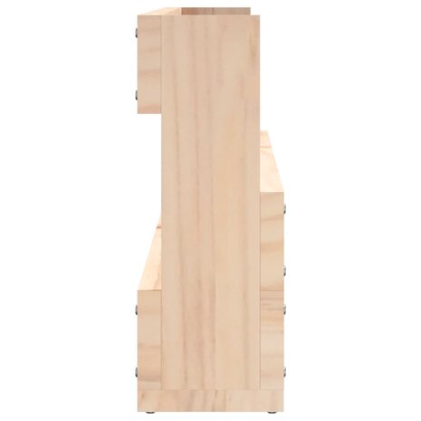 Wandschoenenrekken 2 st 110x9x23 cm massief grenenhout 7
