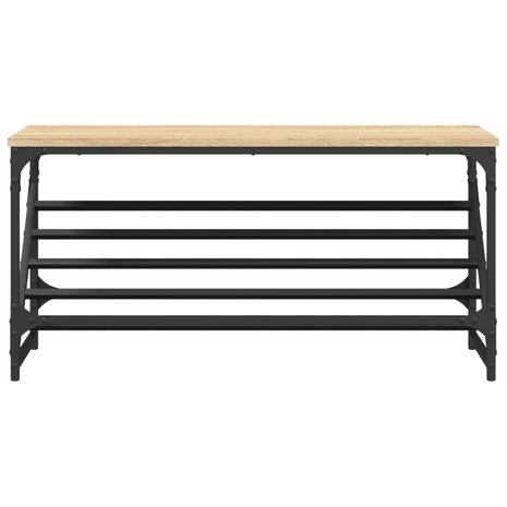 Schoenenrek 90x30x45 cm bewerkt hout sonoma eikenkleurig 4