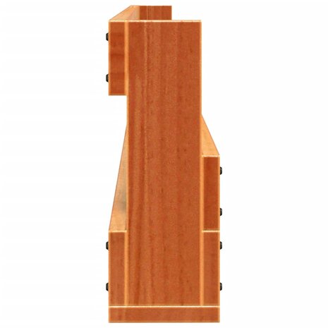 Schoenenrekken 2 st 110x8,5x23,5 cm massief grenenhout wasbruin 7