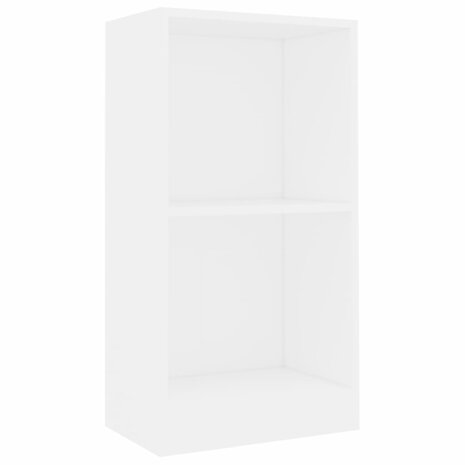 Boekenkast 40x24x75 cm bewerkt hout wit 2