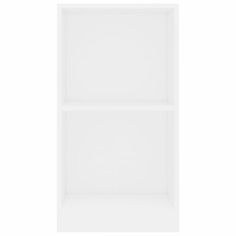Boekenkast 40x24x75 cm bewerkt hout wit 4